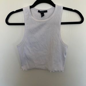 2 white crop tank tops